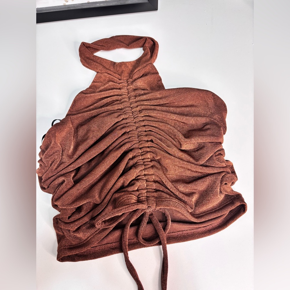 Forever 21 Halter Top Chestnut size S